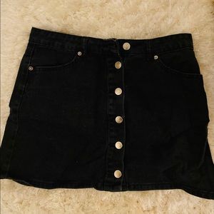 Forever 21 black denim skirt